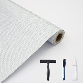 DKTIE Perforated Vinyl Privacy Window Film - One Way Window Film, Perfect for Home, Car, RV, Office (Black, 23.6'' x 78.7'')