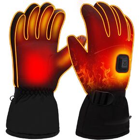 SVPRO Heated Ski Gloves Men Women Battery Heated Gloves Electric Hand Warmer Cold Weather Gloves for Winter Sports,Hunting,Hunting,Outdoor Thermal Gloves