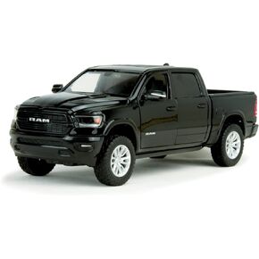 Dodge Ram 1500 Crew Cab Laramie, Black, 2019, Model Car,, Motormax 1:24