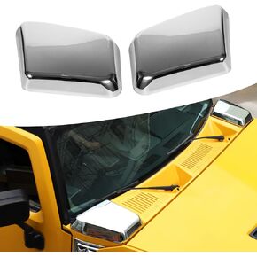 Side Air Intake Hood Vent Cover Chrome Bezel Exterior Accessories Compatible with Hummer H2 2003-2009