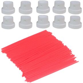 TMS Spray Straws Tip Extensions (10 Paint Caps/20 Straws)