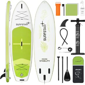 Surfstar Inflatable Stand Up Paddle Board with Welding Technology, 10'6"×34"×6" Paddleboard for Adults Sup Board with Camera Mount & Sup Accessories, Ultral Wide More Balance isup for All Skill Levels