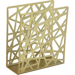 Gold Napkin Holder, Vintage Metal Freestanding Tissue Dispenser for Table,Cocktail Tabletop Paper Stand for Bar Dinner Home Kitchen Restaurant Picnic Party
