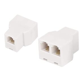 3Female Telephone Splitter Adapter Cable,Telephone Landline Cable Connector & Separator (RJ11 6P4C-2 Pack), 3Female-W2