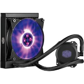مبرد سائل لوحدة المعالجة المركزية من كولر ماستر ماستر ليكويد ML240L V2 RGB - تأثيرات إضاءة أكثر سطوعًا، مضخة من الجيل الثالث، رادياتير فائق ومراوح تدفق سيكل مزدوجة متقدمة 120 مم، أسود