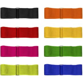 8 Colors 3 Legged Race Bands, Three Legged Race Durable Firm Elastic Tie Rope Colorful 3 Leg Race Band for Kids Adult Outdoor Fun