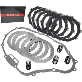Clutch Kit Carbon Fiber Friction Plates & Heavy Duty Springs Gasket for Honda FourTrax 300 TRX300 TRX300FW TRX350D FourTrax Foreman 350 1987-2000
