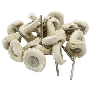 20Pcs Wool Felt Grinding Wheels T-Shaped Polishing Buffer Wheels for Rotary Drill Tools, Mini Buffing Wheels for Watch Jewelry, 2.3mm (3/32") Mandrel