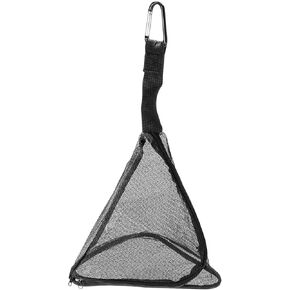 PATIKIL Camping Drying Net, Small Size Outdoor Triangle Mesh Hanging Basket Snacks Fruits Storage Bag for Picnics BBQ, Black