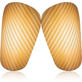 2pcs Extra Mini Soccer Shin Guards, 3.94x2.36 Inch Miniature Football Shin Pads Small Shin Guards Youth & Adults Tiny Protective Equipment for Kids Boys Girls Women Men (Yellow)