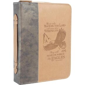 "Divinity Boutique Bible Business Report Cover (25672) | Large Fits Bibles up to 9" X 6.25" X 1.25", Brown