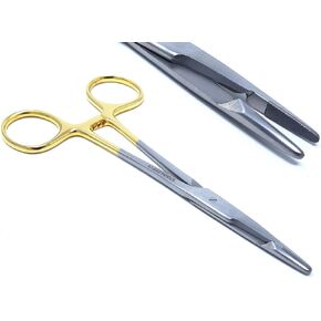 TC Olsen Hegar Needle Holder Driver 5.5" with Tungsten Carbide Inserts and Gold Rings with Locking Mechanism, Premium Quality
