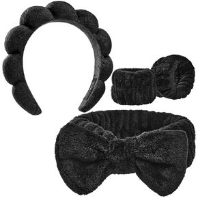 Headbands for Women - Spa Headband and Wristband Set - Headband for Washing Face,Facial Mask,Makeup and Skin Care,Gifts for Women and Teen Girl Gifts Trendy Stuff