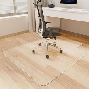 سجادة كرسي YSAGi للأرضيات الصلبة، سجادات مكتب شفافة سهلة الانزلاق للكراسي الدوارة والأرضيات الصلبة، سجادات أرضية شفافة شديدة التحمل للمنزل والمكتب (36 × 48 بوصة، شفافة مع الشفاه) in Kuwait
