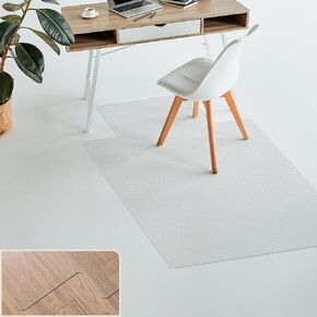 Clear Chair Mat for Hardwood Floor - 67 x 35.5 inch with Lip - PVC Material Desk Chair Mat - Hard Floors Protector for Home or Office
