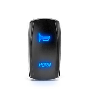 Wsays 12V Horn Button Rocker Switch Blue Backlight Switch Compatible with Trucks Cars Vehicles Boats ATV UTV