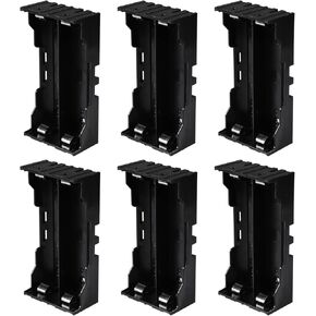 8pcs 18650 Battery Case Holder 1 Slots X 3.7V DIY 18650 Battery Storage Box, in Parallel Black Plastic Batteries Clip Box with Pin for DIY Parallel or Series Circuit PCB Projects in Kuwait
