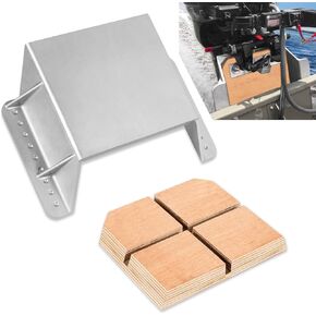MJ-1-DP 4'' Setback Small Engine Jack Plates Replacement for Outboard Motors Up to 35HP - Manual Add Distance Between Engine and Transom - Marine Grade Mounting Block