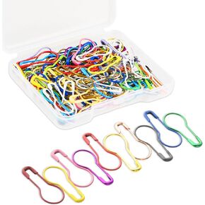 120Pcs Colored Safety Pins, 0.82 Inch Mini Safety Pins for Clothes Gourd Safety Pins for Art Craft Sewing Jewelry Making Name Tags with Storage Box