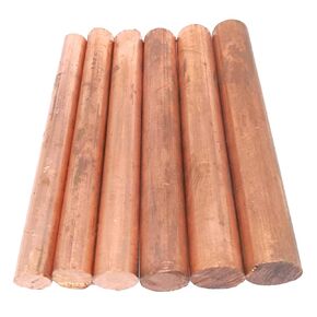 6pcs 10mm-15mm Dia. 100mm Long 99.9% Pure Copper T2 Cu Metal Rods Cylinder Assortment Kit