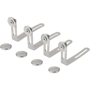 4Pcs Car Shell Body Mount L-Bracket Metal Body Post Mount Magnet for Axial SCX10 1/10 Scale RC Crawler Upgrade Part (Black)
