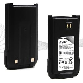 elxjar (2-Pack) 7.4V 1650mAh BL1719 Li-ion Replacement Battery for Hytera HYT TC-508 TC-518 TC-580 TC- 446S TC-510 TC-585 TC-500S Two-Way Radio