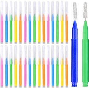 Interdental Brush,200PCS Braces Brush for Cleaner Tooth,5 Different Sizes Toothpick Dental Tooth Flossing Head,Oral Teeth Braces Tooth Cleaning Tool