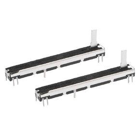 uxcell 2pcs Fader Variable Resistors 75mm Straight Slide Potentiometer B103 10K Ohm Linear Double Potentiometers for Dimming Tuning