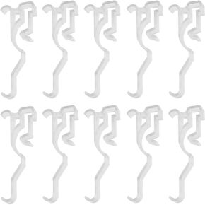 Valance Clips ZZLZX 10PCS 2-1/2" Clear Plastic Window Blinds Hidden Clip Retainer Holder for Horizontal Blinds Valance