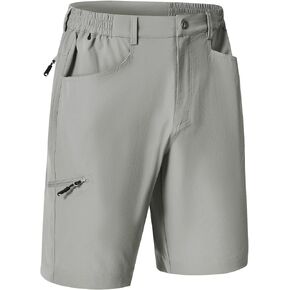 Rdruko Men's Golf Shorts 9 Inch Inseam Stretch Casual Work Dress Shorts Quick Dry Summer Athletic Hiking Shorts with Pockets