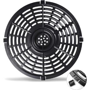 مقلاة الهواء مقلاة شواء لمقلاة الهواء Power XL 5QT، 8.7 بوصة 5QT مقلاة هوائية مستديرة غير لاصقة استبدال أجزاء حامل صينية ملحقات لوحة الشواء لوحة هش لمقلاة الهواء Ultrean Gourmia، آمنة للاستخدام في غسالة الأطباق