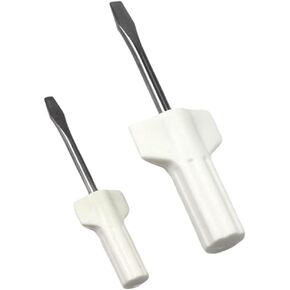 2 Pieces Sewing Machine Screwdriver Mini Screwdriver Needle Plate Screwdriver Sewing Machine Needle Plate Screwdriver Home Sewing Machine Repairing Tool, White
