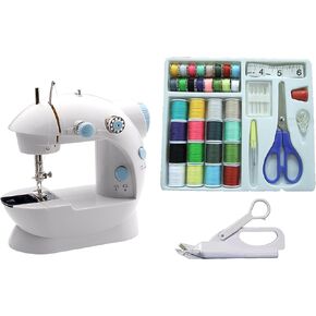 MICHLEY LSS-202 Lil' Sew & Sew Mini 2-Speed Sewing Machine, White