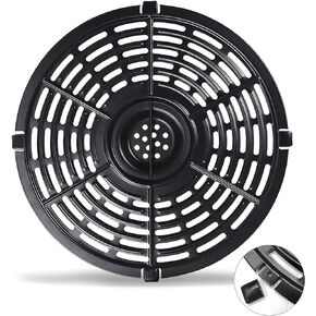Air Fryer Grill Pan for Power XL 5QT Air fryer, 8.7'' 5QT Round Non-Stick Air Fryer Replacement Tray Rack Parts Accessories Crisper Plate Grill Plate for Ultrean Gourmia Air Fryer, Dishwasher Safe
