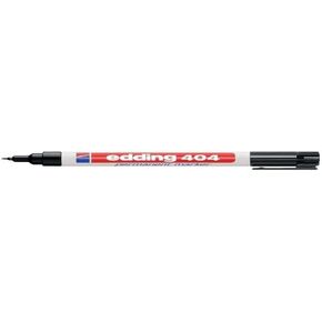 edding 404 permanent marker - black - 1 pen - fine round nib 0.75 mm - waterproof, quick-drying, smear-proof pens - for cardboard, plastic, wood, metal, glass and fabric in Kuwait