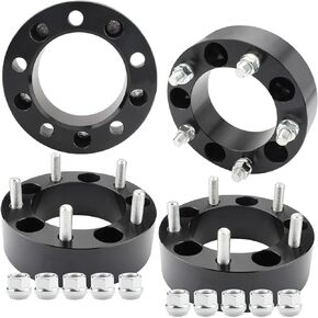 5x5.5 Wheel Spacers 2" Thick Replacement for 1994-2001 Ram 1500,F100 F150 E100 E150 CJ3 CJ5 CJ6 CJ7, 5x139.7 Bolt Pattern 108mm Hub Bore with 1/2" Studs Black