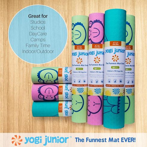Kids Yoga Mat - PVC Free - Double Layered TPE Foam in Saudi Arabia