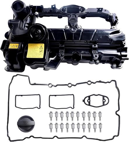 Engine Valve Cover Kit with Gasket Bolts & Oil Cap for BMW 228i 320i 328i 428i 528i X1 X3 X4 X5 Z4 2.0L Replace 11127588412(Plastics) in Saudi Arabia