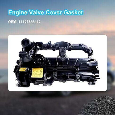 Engine Valve Cover Kit with Gasket Bolts & Oil Cap for BMW 228i 320i 328i 428i 528i X1 X3 X4 X5 Z4 2.0L Replace 11127588412(Plastics) in Saudi Arabia
