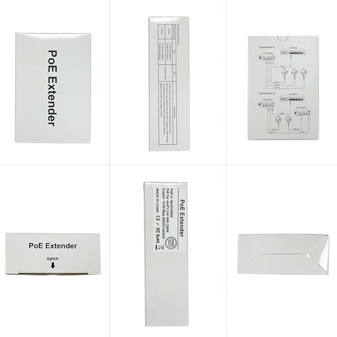 Outdoor Gigabit PoE Passthrough Switch, 1 PoE in 4 PoE Out Extender, IEEE802.3af/at/bt PoE Powered 90W, 10/100/1000Mbps Ethernet, Wall Mount Waterproof Plug and Play in Saudi Arabia