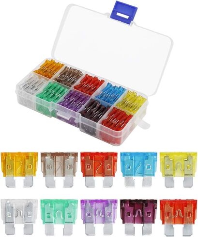 Assortment Blade Fuses Set for Auto Car Truck Motorcycle SUV-5A 7.5A 10A 15A 20A 25A 30A 35A 40A (90pcs) in Saudi Arabia