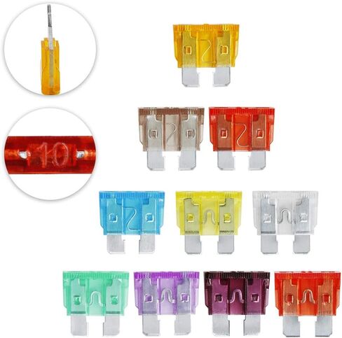Assortment Blade Fuses Set for Auto Car Truck Motorcycle SUV-5A 7.5A 10A 15A 20A 25A 30A 35A 40A (90pcs) in Saudi Arabia
