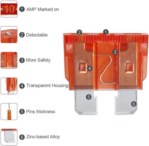 Assortment Blade Fuses Set for Auto Car Truck Motorcycle SUV-5A 7.5A 10A 15A 20A 25A 30A 35A 40A (90pcs) in Saudi Arabia