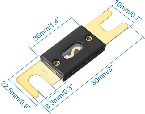 5 Pieces ANL Fuse Inline Fuse Gold Plated Fuse for Car Vehicle Audio Video System (125 Amp) in Saudi Arabia