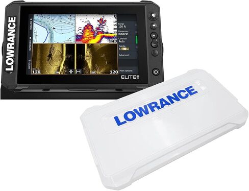 Lowrance Elite FS Fish Finder with Active Imaging 3-in-1 Transducer, Preloaded C-MAP Contour+ Charts and Protective Cover Bundle in Saudi Arabia