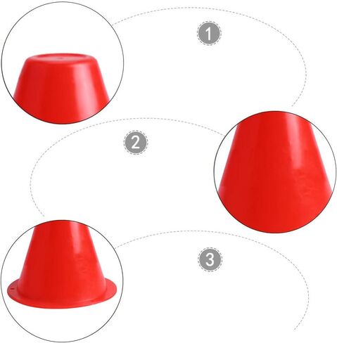 10 Pcs Soccer Training Cone Rollerblading Piles Football Barriers Plastic Field Marker Holder Accessory for Soccer Football Kids Sports Roller in Saudi Arabia