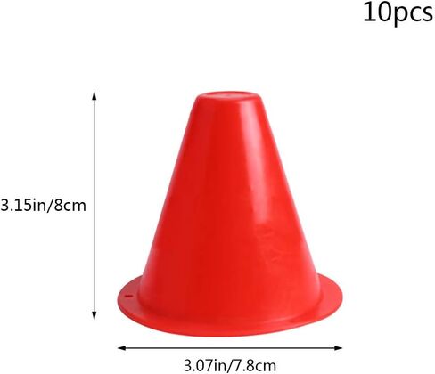 10 Pcs Soccer Training Cone Rollerblading Piles Football Barriers Plastic Field Marker Holder Accessory for Soccer Football Kids Sports Roller in Saudi Arabia