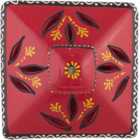 Handmade Clay Hut Oil Lamp/Tea Light Holder (RED) in Saudi Arabia