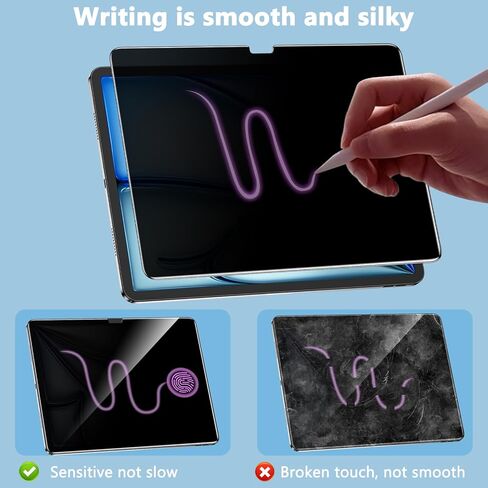 واقي شاشة للخصوصية لجهاز iPad Air 13 بوصة 2024/ iPad Air الجيل السادس، زجاج مقسى مضاد للتجسس 9H، مضاد للخدش، خالٍ من الفقاعات in Kuwait