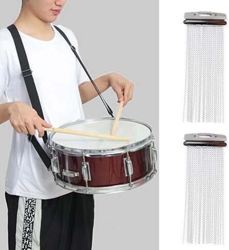 Yibuy 2 Pieces 20 Strands Steel Snare Drum Wire for Cajon Box Drum Springs 5.71x2.22inch(LxW) in Saudi Arabia
